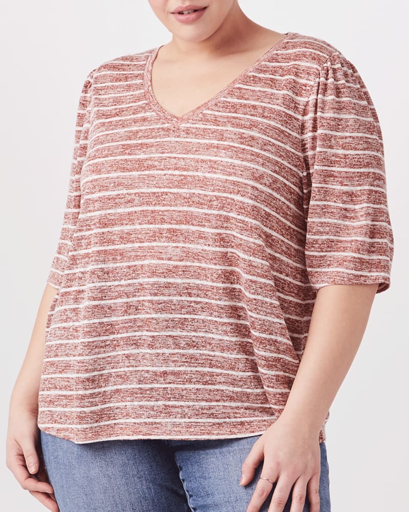 Front of plus size Lira Half-Sleeve Tee by Downing Studio | Dia&Co | dia_product_style_image_id:154341